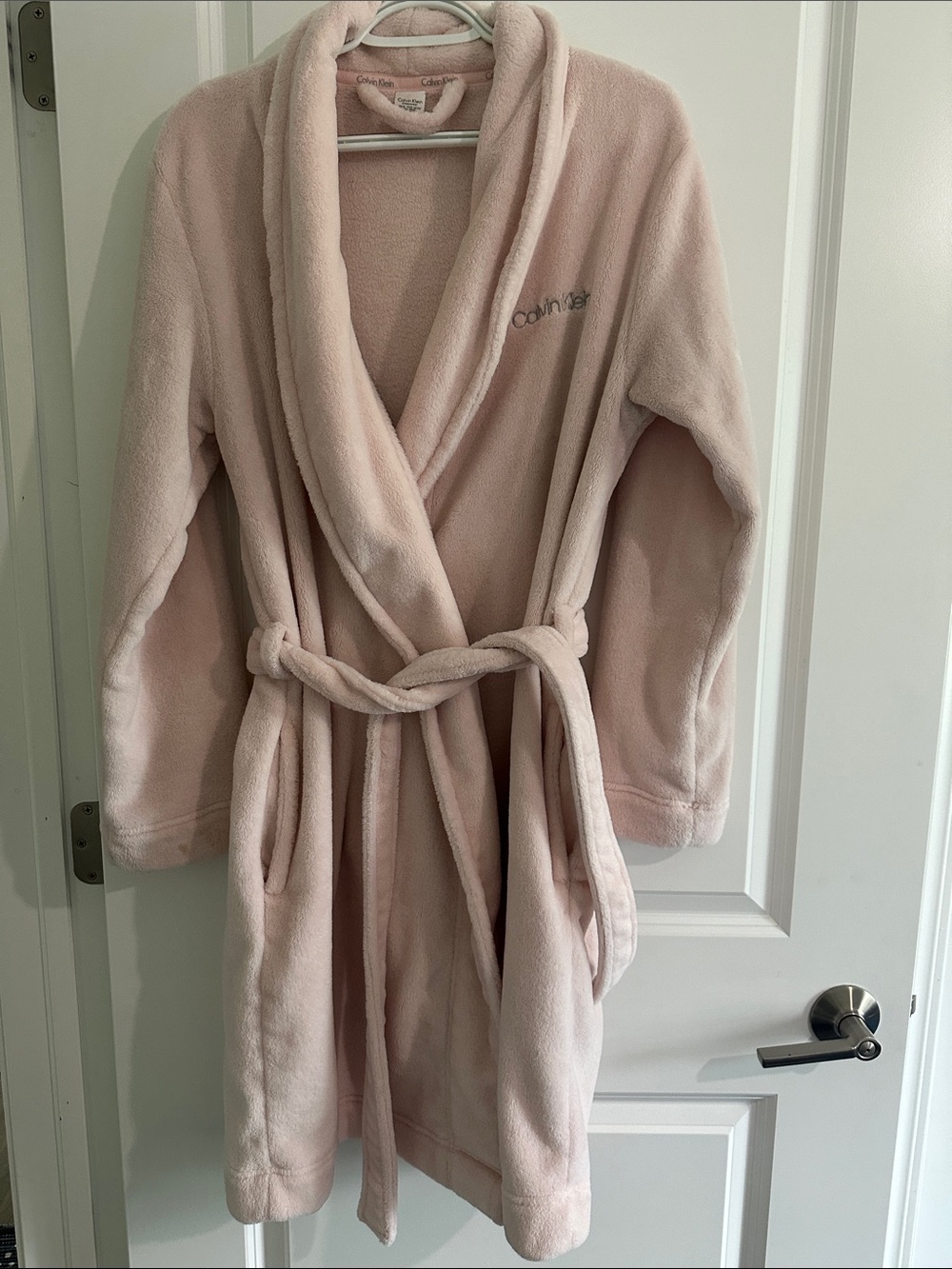 Calvin Klein Light Pink Plush Robe